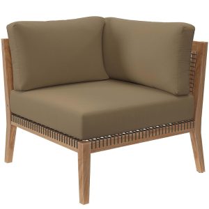 Modway Clearwater Outdoor Patio Teak Wood Corner Chair