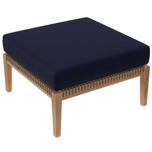 Modway Clearwater Outdoor Patio Teak Wood Ottoman