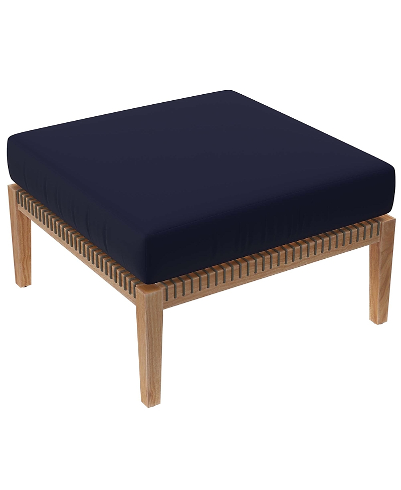 Modway Clearwater Outdoor Patio Teak Wood Ottoman