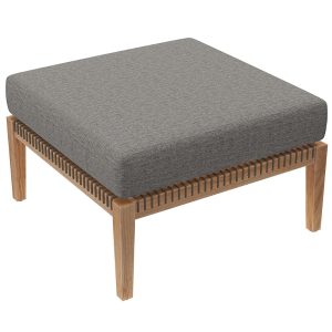 Modway Clearwater Outdoor Patio Teak Wood Ottoman