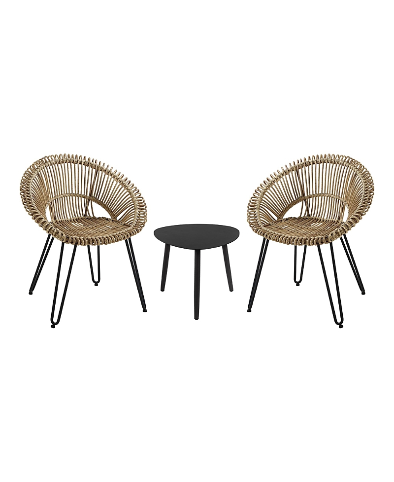 Furniture of America Ritanna Aluminum Outdoor Bistro, Set of 3