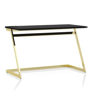Furniture of America Torrey High Gloss Writing Desk with USBs