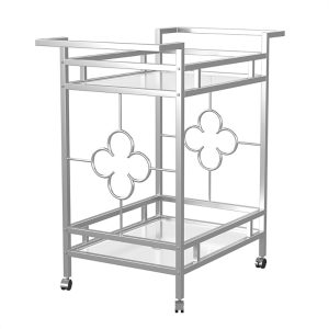 Furniture of America Wyve Steel Frame 2-Shelf Serving Cart