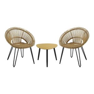 Furniture of America Ritanna Aluminum Outdoor Bistro, Set of 3