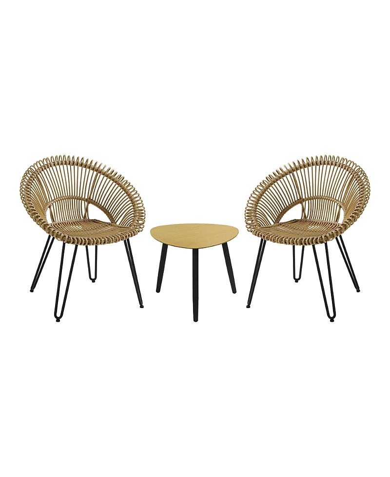 Furniture of America Ritanna Aluminum Outdoor Bistro, Set of 3