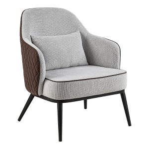 Furniture of America Watson Faux Leather Wingback Accent Chair