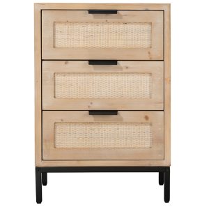 Jamie Young Reed 3 Drawer Side Table