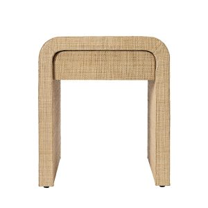 Jamie Young Montecito 1-Drawer Raffia Side Table