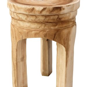 Jamie Young Mesa Natural Wood Side Table
