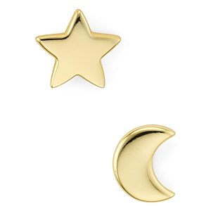 Argento Vivo Moon & Star Stud Earrings- 3123489