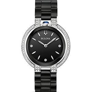 Bulova Rubaiyat Black Dial Watch, 35mm- 3079966