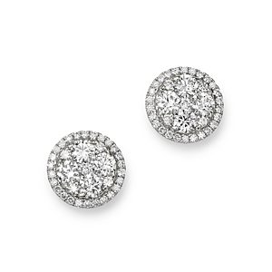 Bloomingdale's Diamond Circle Halo Stud Earrings in 14K White Gold, 1.0 ct. t.w. - 100% Exclusive- 3101894