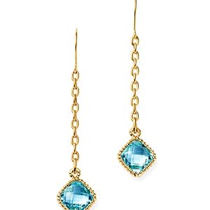 Bloomingdale's Blue Topaz Square Drop Earrings in 14K Yellow Gold - 100% Exclusive- 3135115