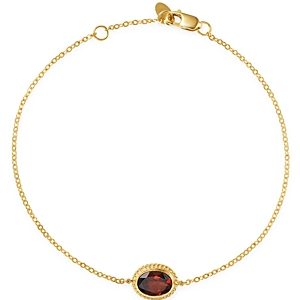 Bloomingdale's Garnet Oval Bracelet in 14K Yellow Gold - 100% Exclusive- 3141103