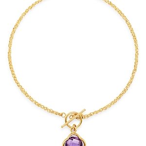 Bloomingdale's Amethyst Clover Bracelet in 14K Yellow Gold - 100% Exclusive- 3186660