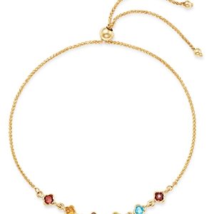 Bloomingdale's Multi-Gemstone Mini Clover Bolo Bracelet in 14K Yellow Gold - 100% Exclusive- 3186655