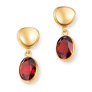 Bloomingdale's Garnet Oval Drop Earrings in 14K Yellow Gold - 100% Exclusive- 3180761