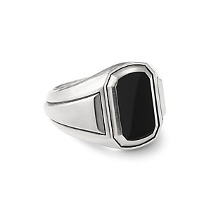 David Yurman Men's Deco Signet Ring with Black Onyx- 2962510