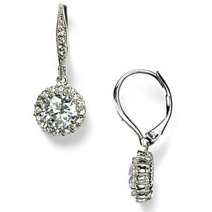 Nadri Framed Round Cubic Zirconia Drop Earrings- 649254