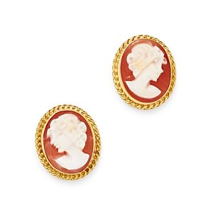 Bloomingdale's Cameo Stud Earrings in 14K Yellow Gold - 100% Exclusive- 3241096
