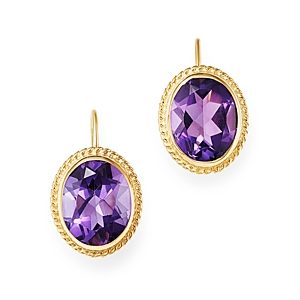 Bloomingdale's Amethyst Bezel-Set Earrings in 14K Yellow Gold - 100% Exclusive- 3243778