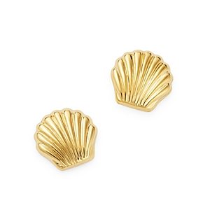 Moon & Meadow 14K Yellow Gold Seashell Stud Earrings - 100% Exclusive- 3258036