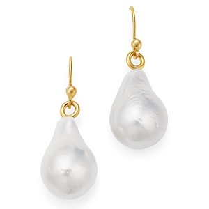 Bloomingdale's Baroque Cultured Freshwater Pearl Drop Earrings in 14K Yellow Gold - 100% Exclusive- 3258020