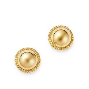 Bloomingdale's Braided-Edge Dome Stud Earrings in 14K Yellow Gold - 100% Exclusive- 3258007