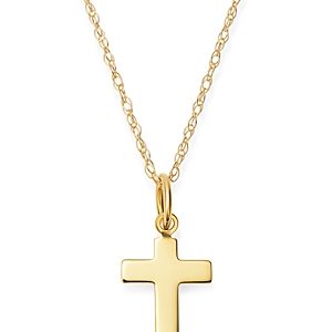 Moon & Meadow 14K Yellow Gold Cross Pendant Necklace, 16-18- 3258045