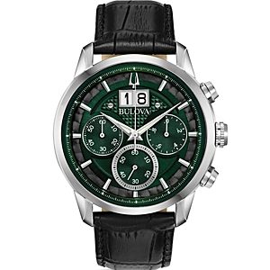 Bulova Sutton Classic Big Date Dark Green Dial Chronograph, 44mm- 3287508