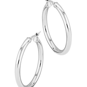 Bloomingdale's Small Hoop Earrings in 14K White Gold - 100% Exclusive- 3296356