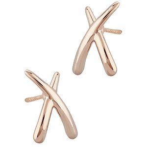 Bloomingdale's Small Crossover Stud Earrings in 14K Rose Gold - 100% Exclusive- 3296379