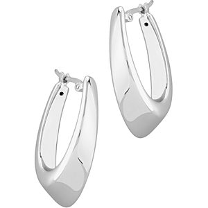 Bloomingdale's Medium Hoop Earrings in 14K White Gold - 100% Exclusive- 3296383