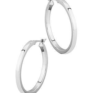 Bloomingdale's Square Tube Hoop Earrings in 14K White Gold - 100% Exclusive- 3296365