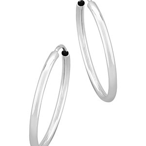 Bloomingdale's Small Endless Hoop Earrings in 14K White Gold - 100% Exclusive- 3296357