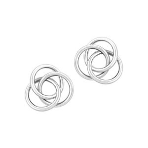 Bloomingdale's Love Knot Stud Earrings in 14K White Gold - 100% Exclusive- 3296349