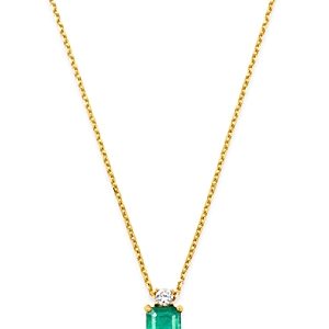 Bloomingdale's Emerald & Diamond Pendant Necklace in 14K Yellow Gold, 16 - 100% Exclusive- 3322737