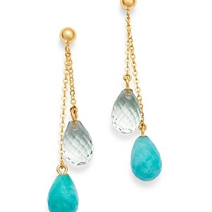Bloomingdale's Briolette Amonzonite & Prasiolite Drop Earrings in 14K Yellow Gold - 100% Exclusive- 3322904