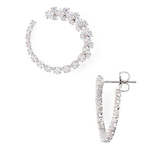 Nadri Tulle Gradient Hoop Earrings- 3329936