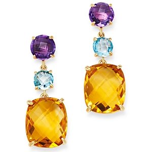 Bloomingdale's Multi-Gemstone Drop Earrings in 14K Yellow Gold - 100% Exclusive- 3331566