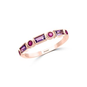 Bloomingdale's Amethyst & Ruby Ring in 14K Rose Gold - 100% Exclusive- 3340834