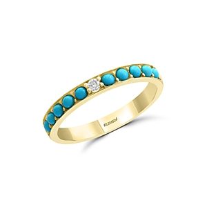 Bloomingdale's Turquoise & Diamond Band in 14K Yellow Gold - 100% Exclusive- 3340841