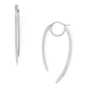 Nadri Curved Spike Hoop Earrings- 3379254