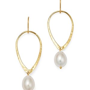 Bloomingdale's Cultured Freshwater Pearl Tear Drop Earrings in 14K Yellow Gold - 100% Exclusive- 3379645