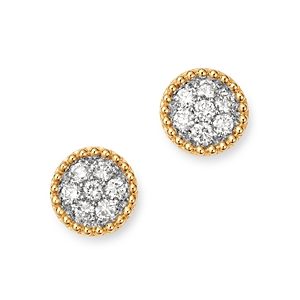 Bloomingdale's Cluster Diamond Milgrain Stud Earrings in 14K Yellow Gold, 0.60 ct. t.w. - 100% Exclusive- 3352904