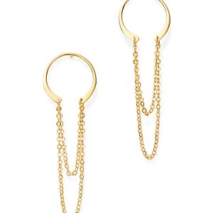 Moon & Meadow Horseshoe Chain Drop Earrings in 14K Yellow Gold - 100% Exclusive- 3400693