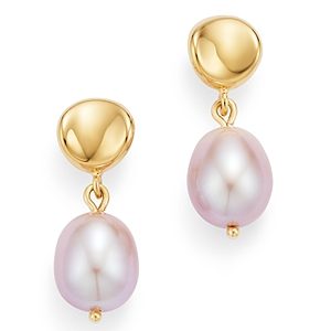 Bloomingdale's Cultured Freshwater Pink Pearl Drop Earrings in 14K Yellow Gold - 100% Exclusive- 3393513