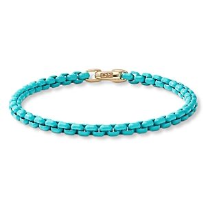 David Yurman Stainless Steel Bel Aire Chain Bracelet with 14K Yellow Gold Accent- 3174812