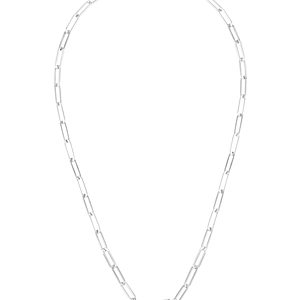 dinh van 18K White Gold Menottes Chain Link Necklace with Diamonds, 17.3- 3478877