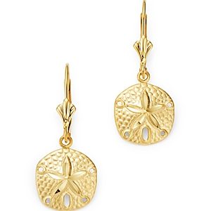 Bloomingdale's Sand Dollar Drop Earrings in 14K Yellow Gold - 100% Exclusive- 3464996